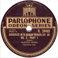 Parlophone Odeon Series : Arrau - Chopin Scherzo No. 3
